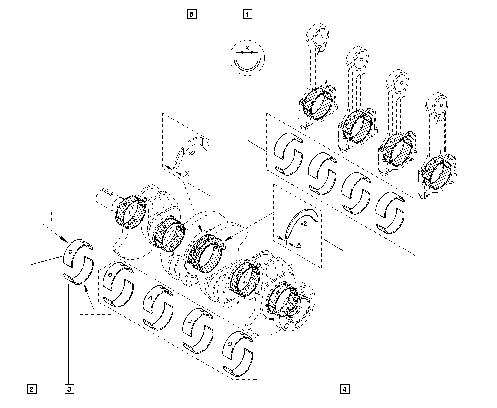 RENAULT 82 00 859 992 - Set rulemt arbore cotit aaoparts.ro