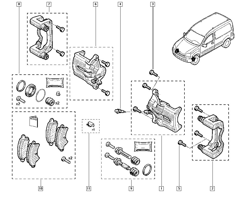 RENAULT 7701208122 - Set placute frana,frana disc aaoparts.ro