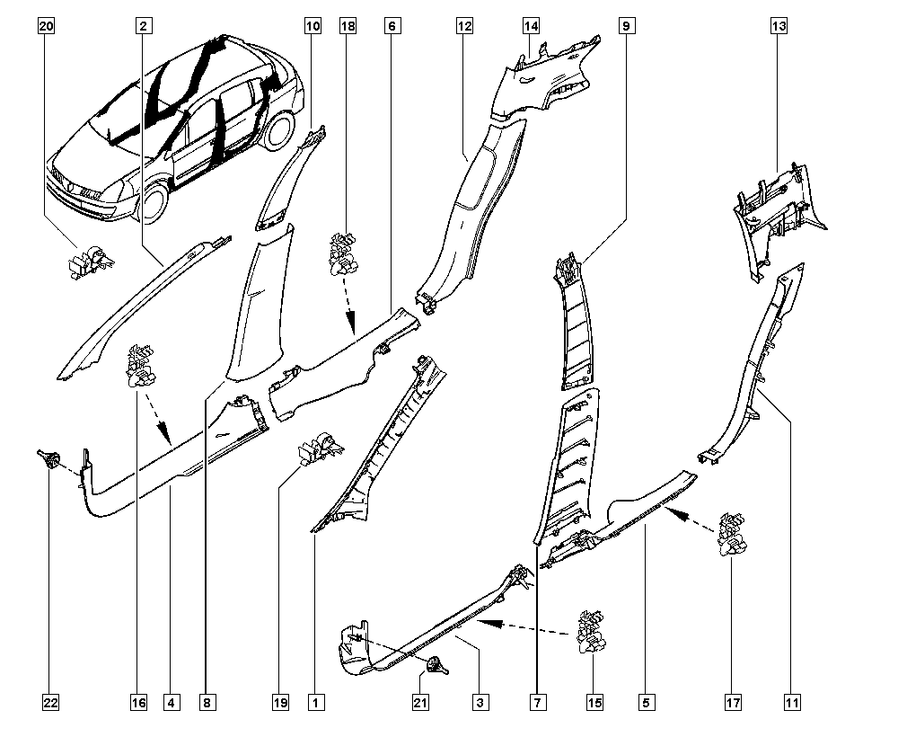 RENAULT 77 01 050 734 - Clip aaoparts.ro