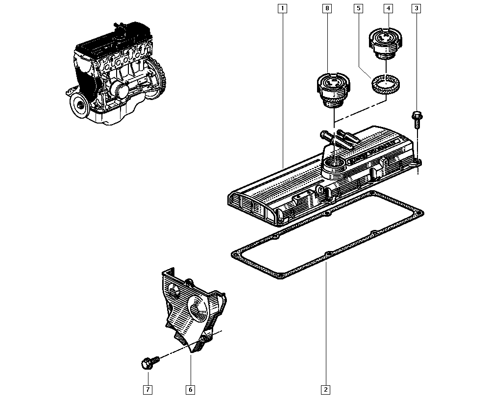 DACIA 77 01 471 719 - Garnitura, capac supape aaoparts.ro