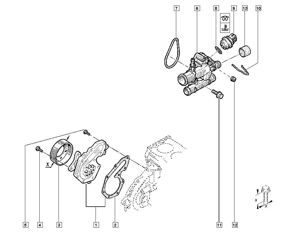 RENAULT 82 00 674 368 - Termostat,lichid racire aaoparts.ro