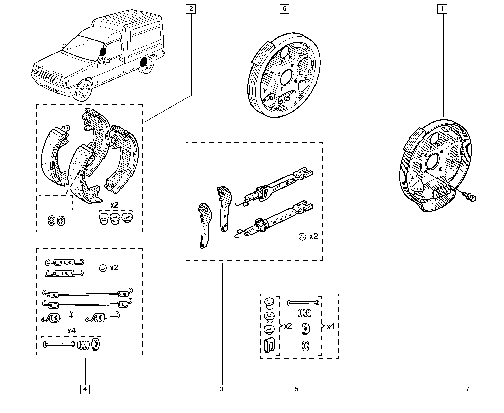 RENAULT 77 01 202 550 - Set accesorii, sabot de frana aaoparts.ro