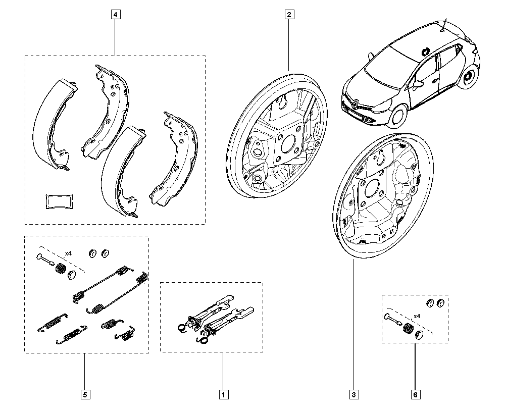Kamoka JQ202046 - Set saboti frana aaoparts.ro