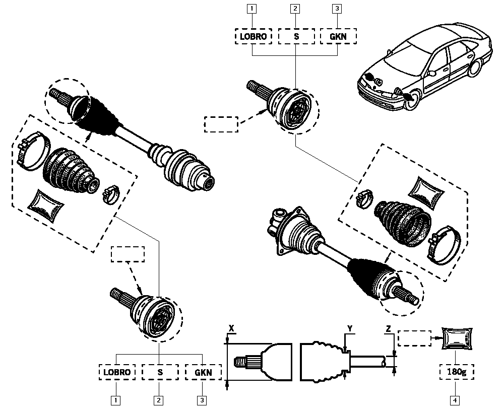 RENAULT 77 01 034 800 - Burduf cauciuc, articulatie planetara aaoparts.ro