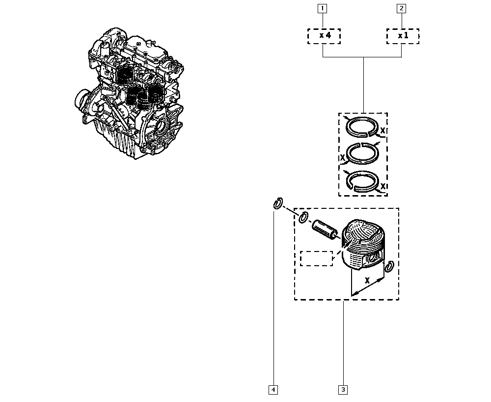 FORD 77 01 474 725 - Set segmenti piston aaoparts.ro