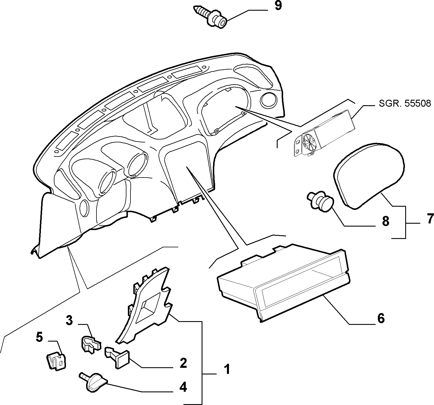 FCA 71713084 - Clips, acoperire decorativa si protectie aaoparts.ro