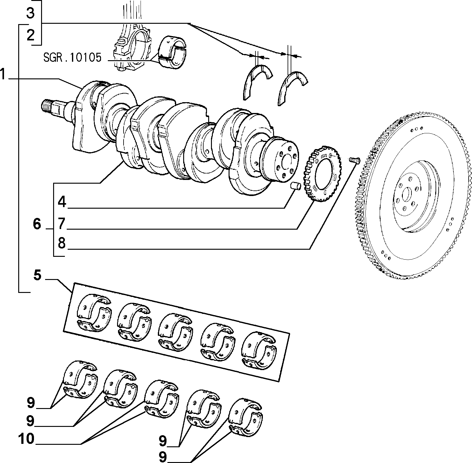 FIAT 71711760 - Saiba distantier, arbore cotit aaoparts.ro