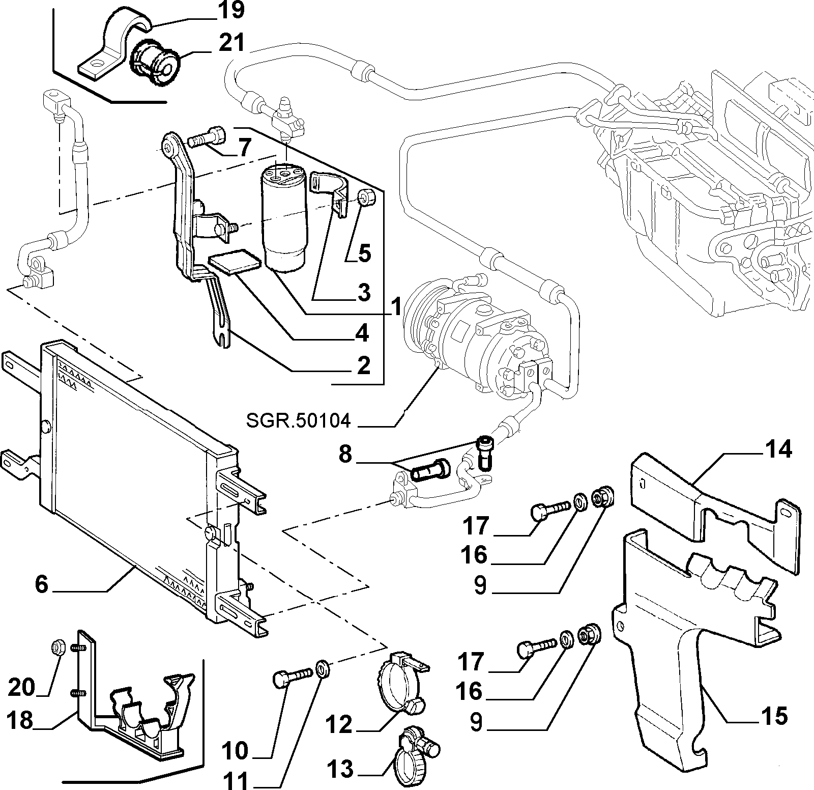 ROVER 60626904 - Uscator,aer conditionat aaoparts.ro