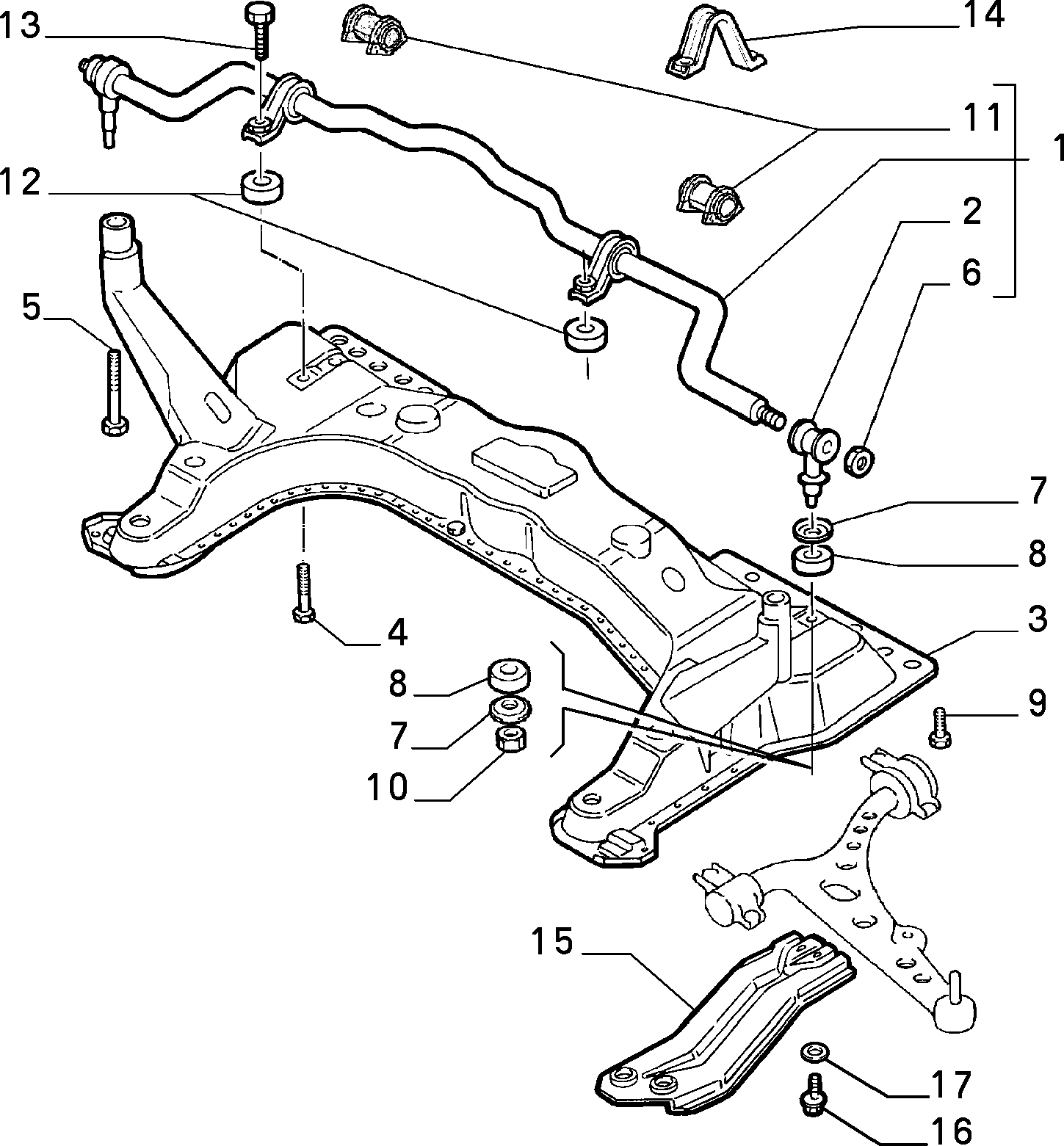 FCA 60570627 - Brat / bieleta suspensie, stabilizator aaoparts.ro