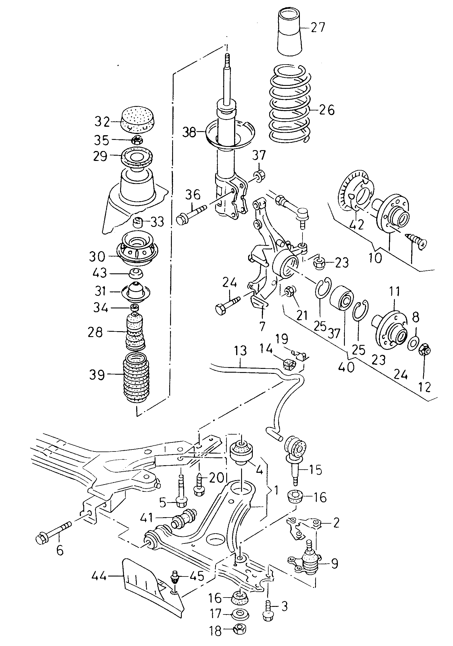 Seat 1H0 413 031 Q - Amortizor aaoparts.ro