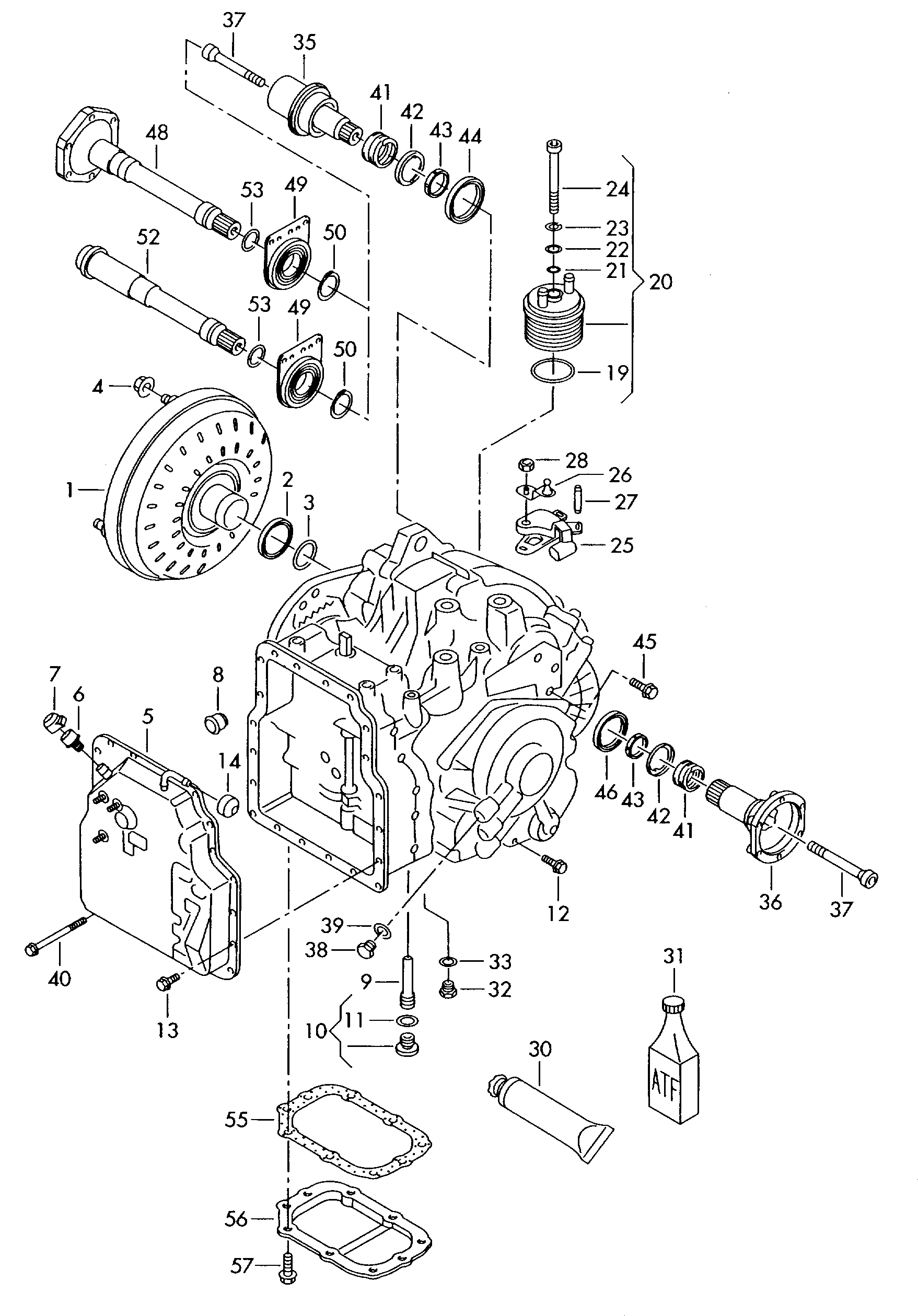 VW 02G 409 335 B - Lagar intermediar, ax cardanic aaoparts.ro