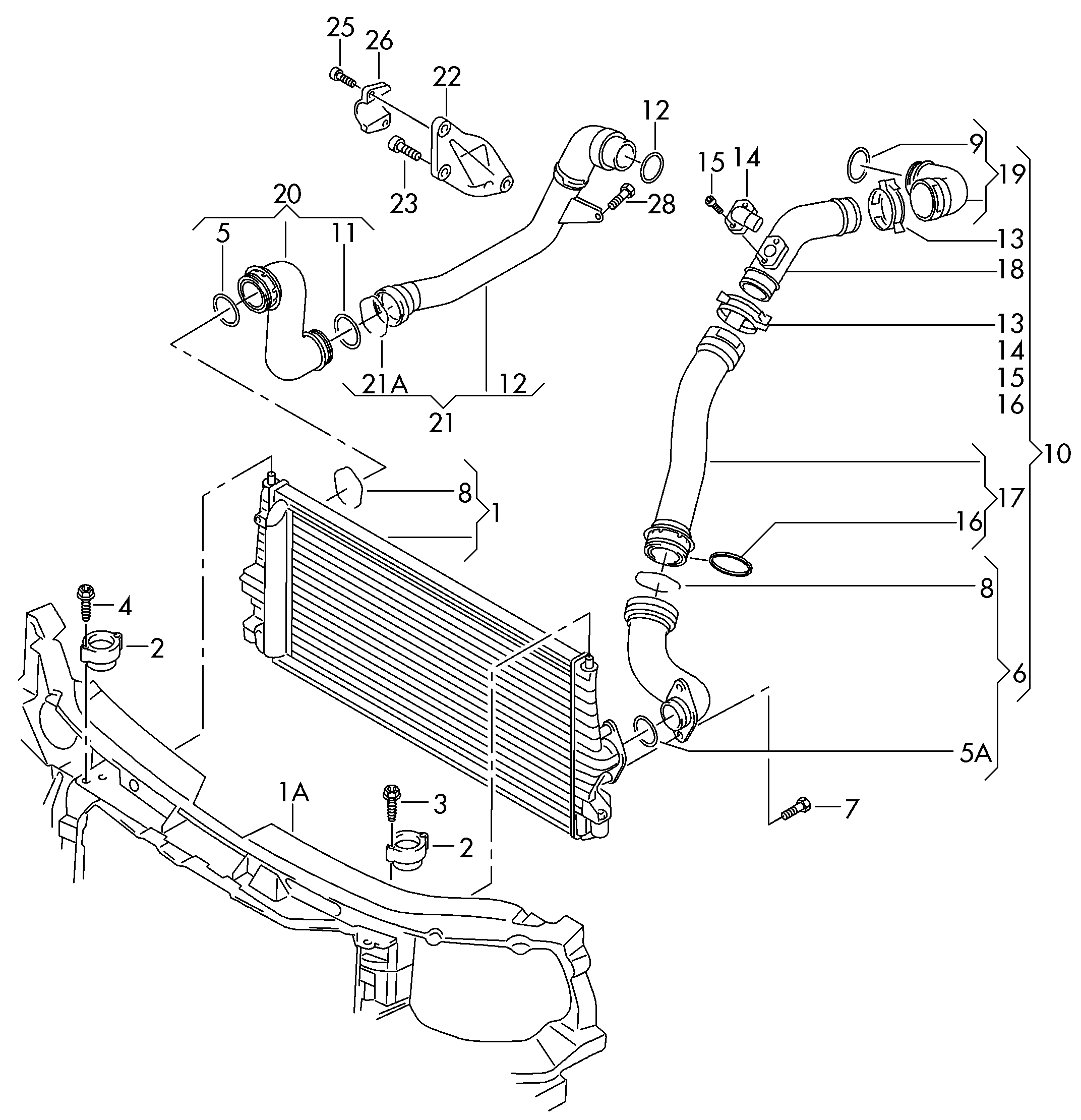 VAG 7M3145737C - Furtun aer supraalimentare aaoparts.ro