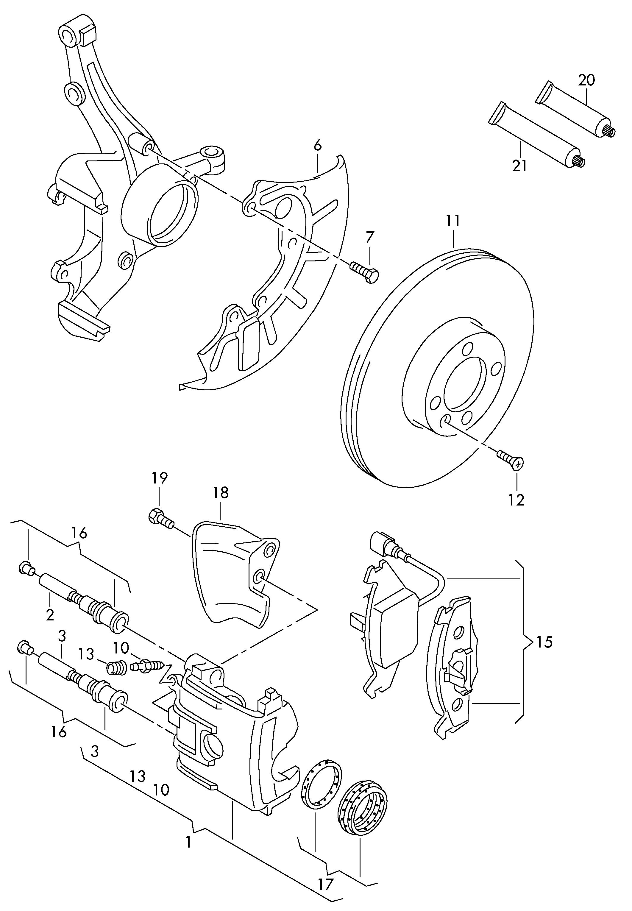 VAG 6R0 615 311A - Protectie stropire,disc frana aaoparts.ro