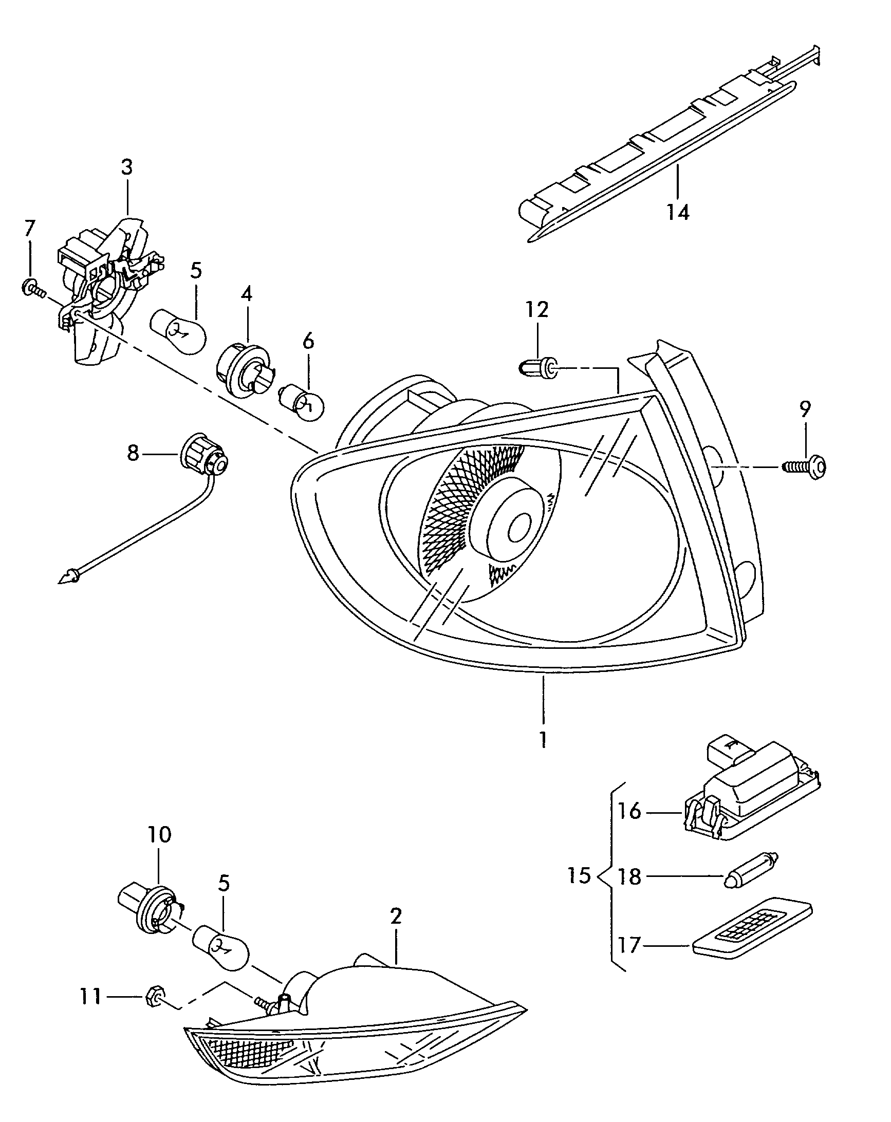 VW 5P0 945 257 - Suport lampa, lampa spate aaoparts.ro