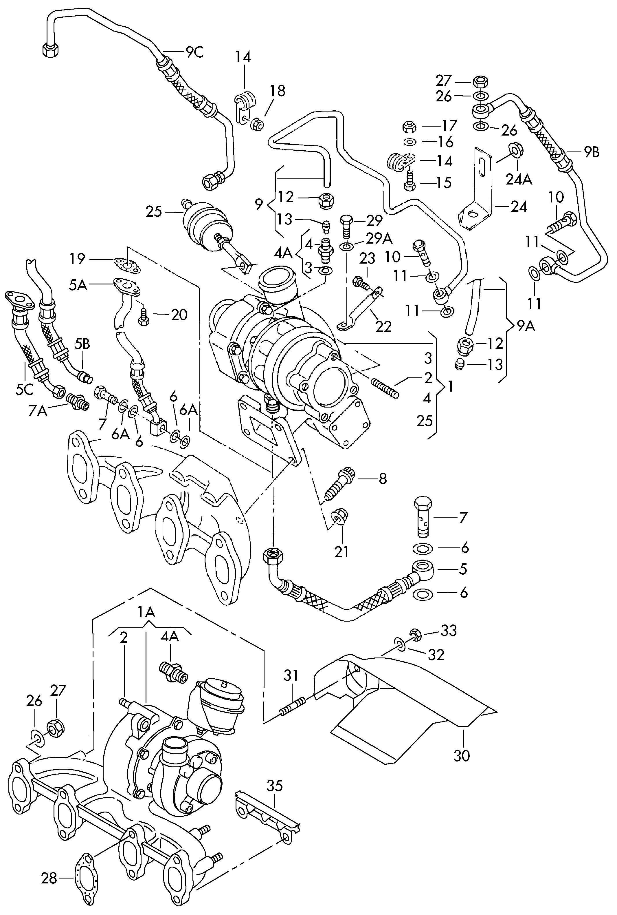 AUDI 03G 253 016 KX - Ansamblu miez turbo aaoparts.ro