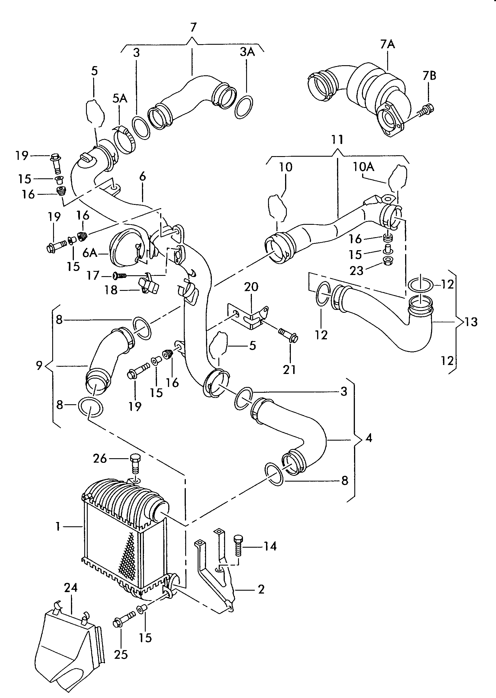 VAG 1J0145838AG - Furtun aer supraalimentare aaoparts.ro