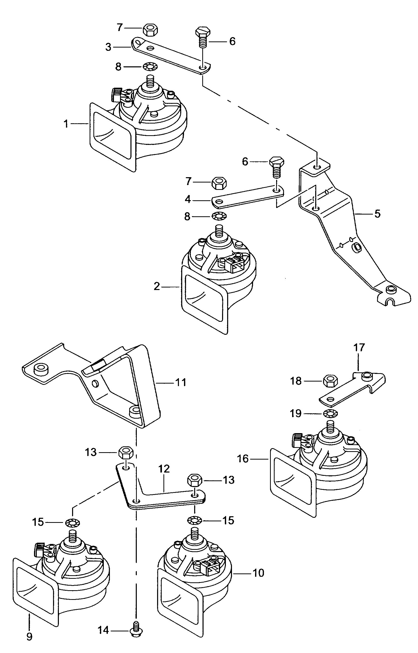 VAG 8D0951223A - Claxon aaoparts.ro