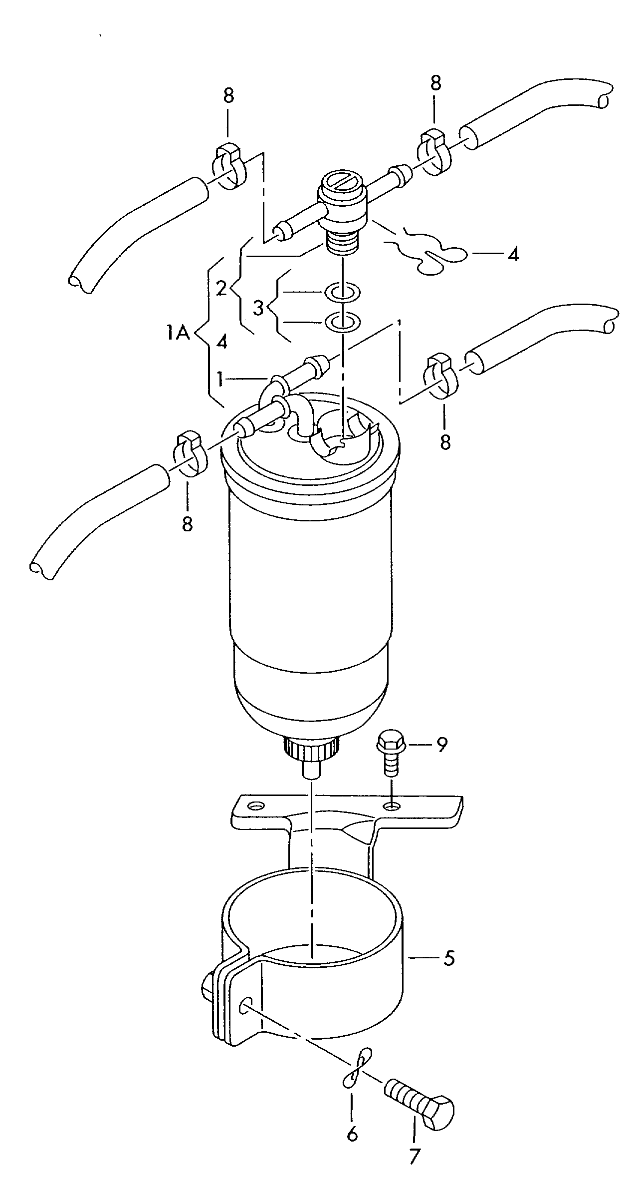 VAG 1M0 127 401 - Filtru combustibil aaoparts.ro