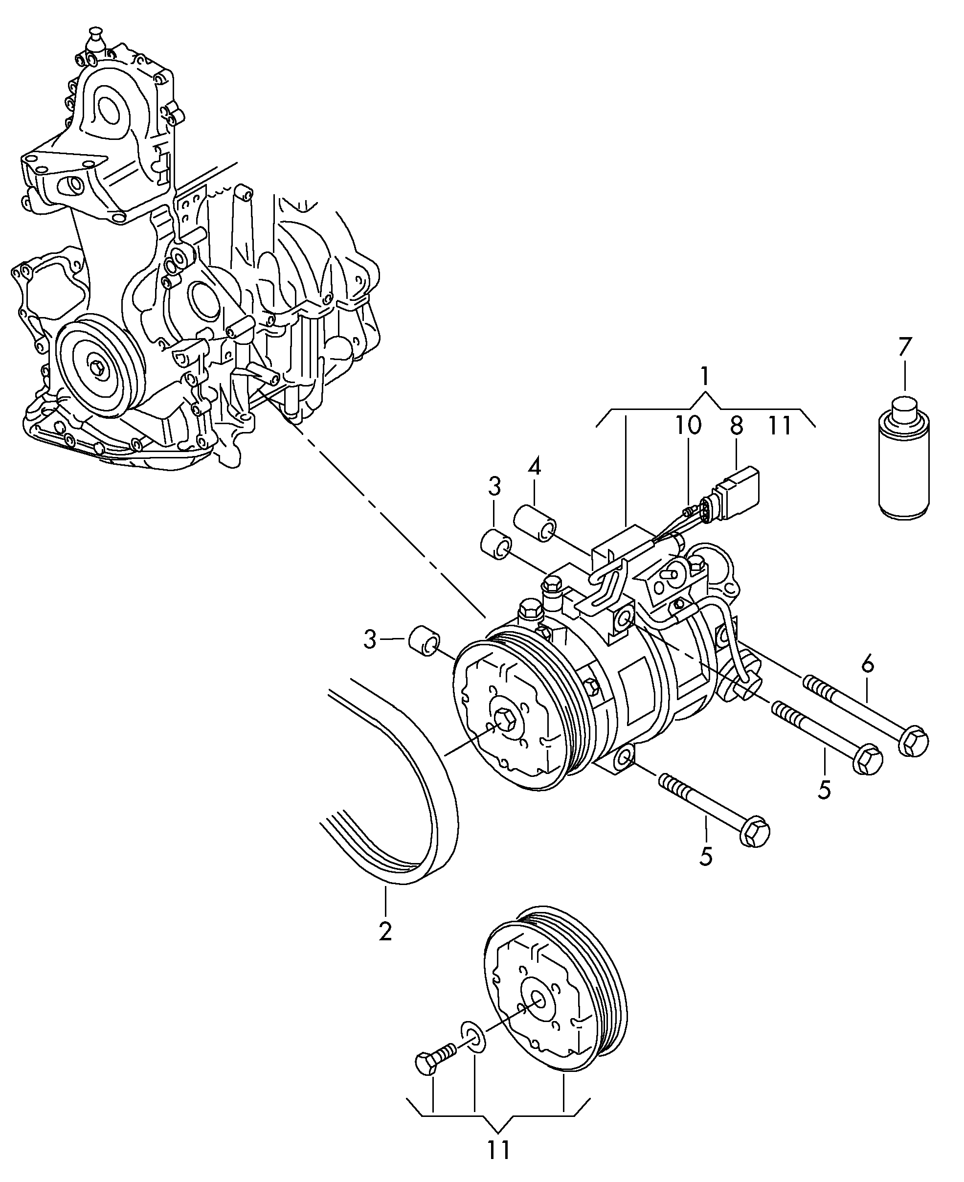 VAG 6Q0820808G - Compresor, climatizare aaoparts.ro