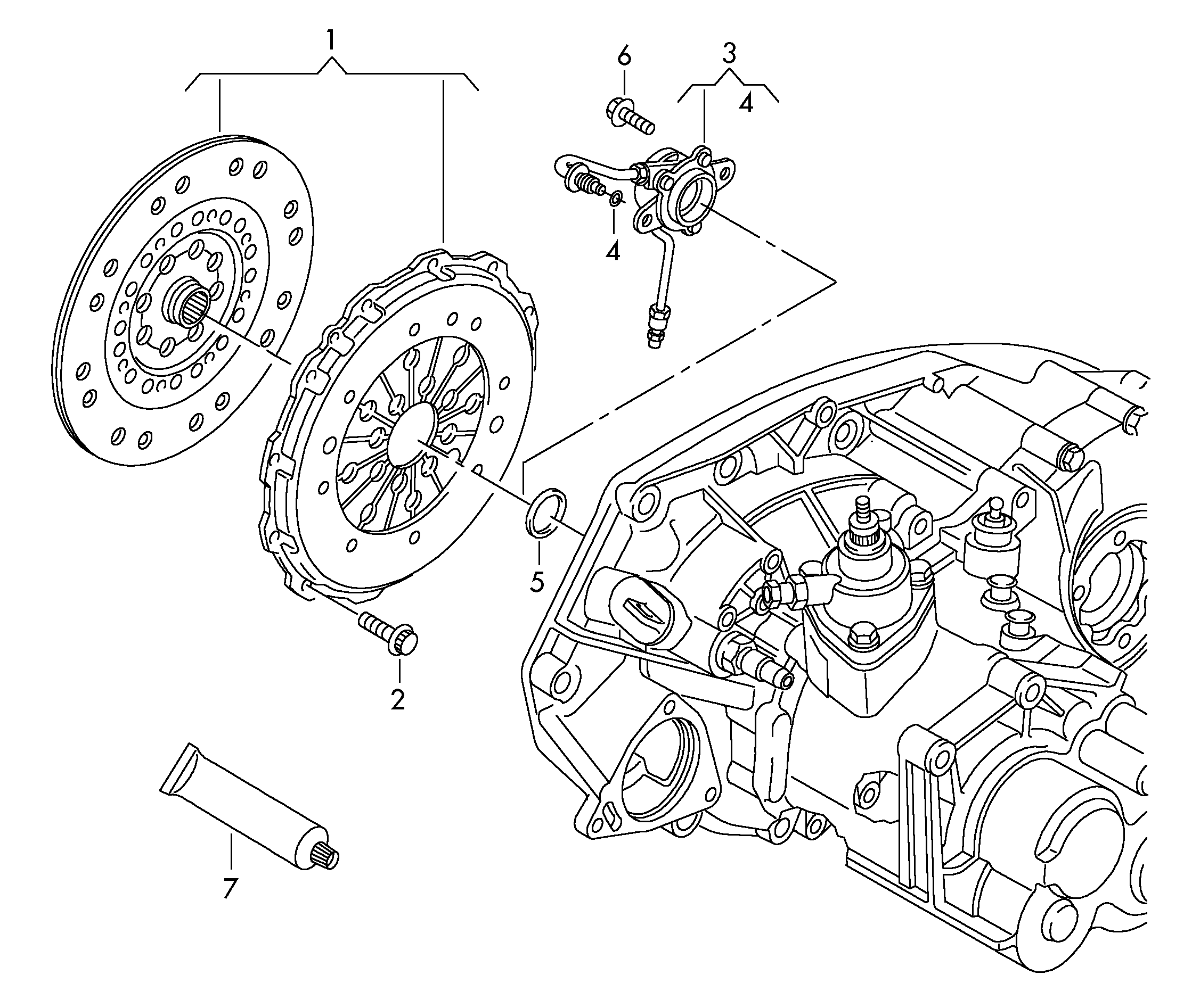 AUDI 0A5 141 671 H - Rulment de presiune, ambreiaj aaoparts.ro