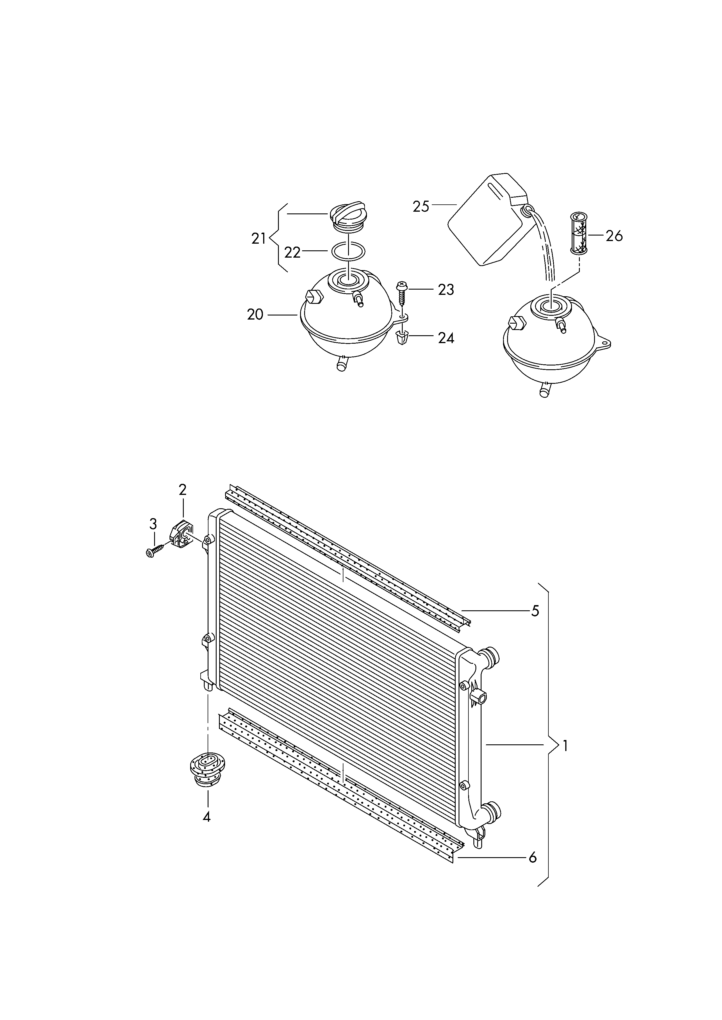 VAG 5K0 121 251 F - Radiator, racire motor aaoparts.ro