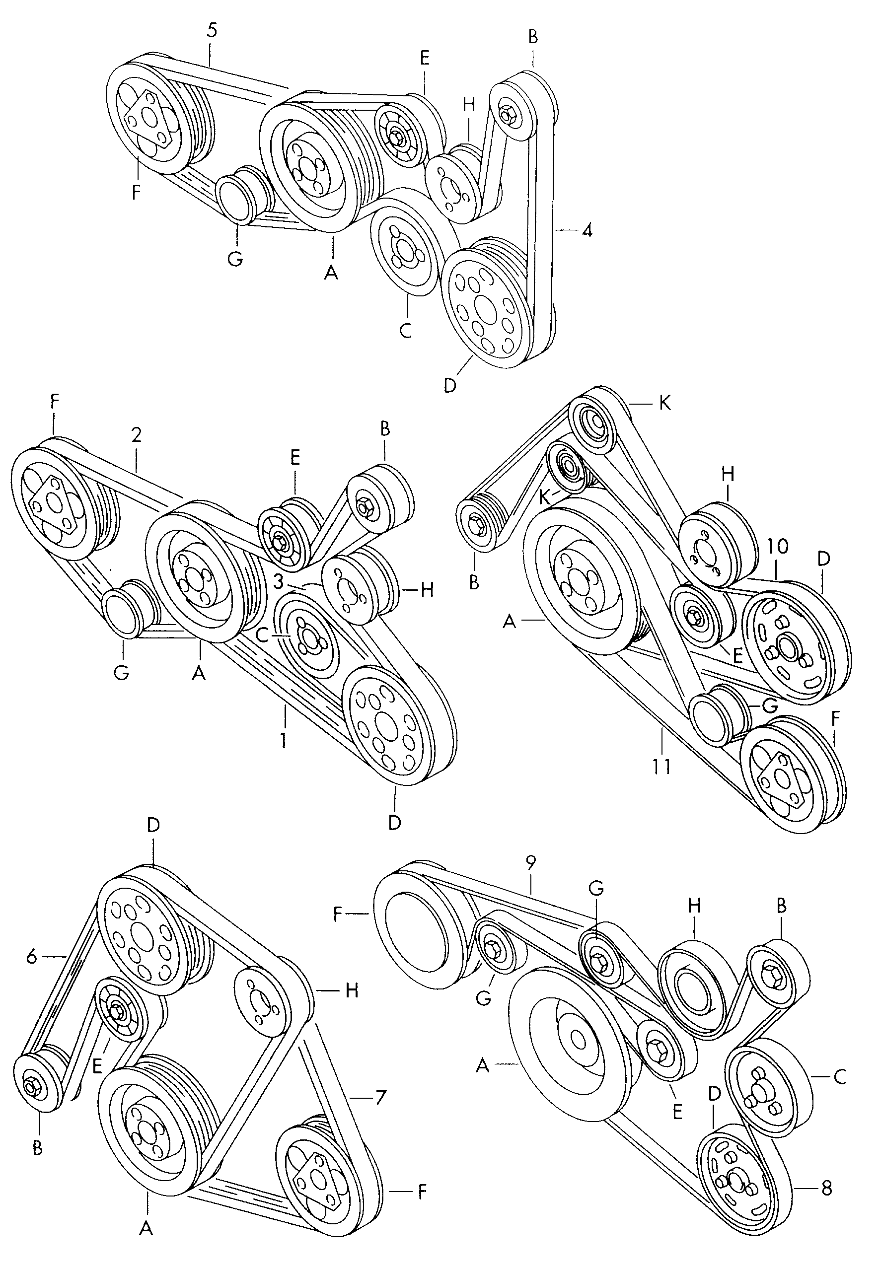 VAG 06B 260 849 B - Curea transmisie cu caneluri aaoparts.ro