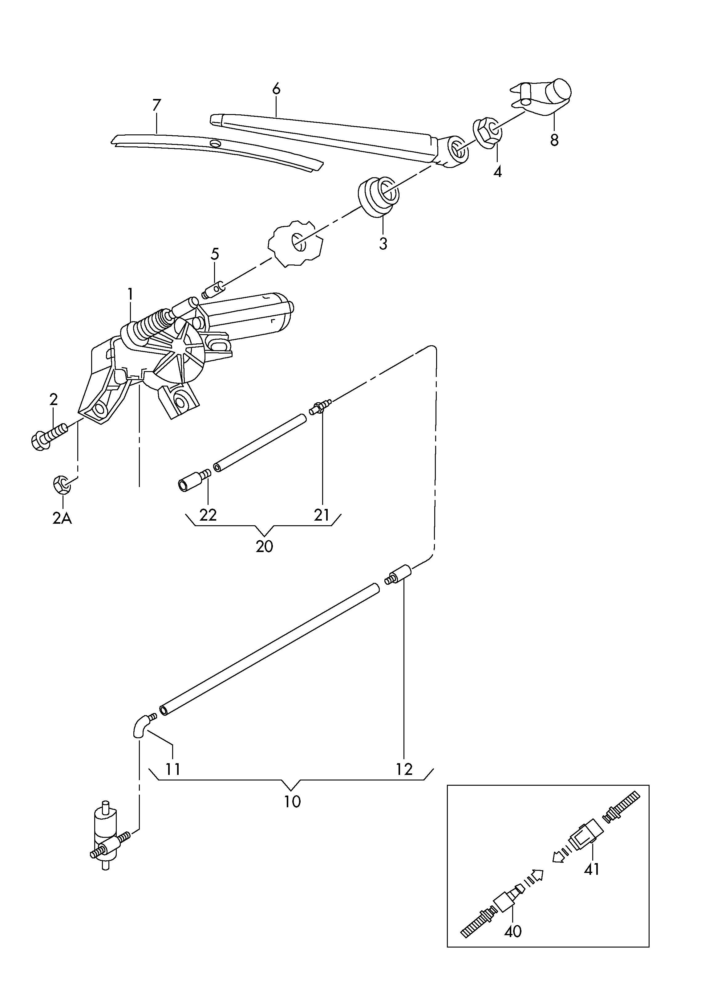 VW 1T0 955 707C - Brat stergator, parbriz aaoparts.ro