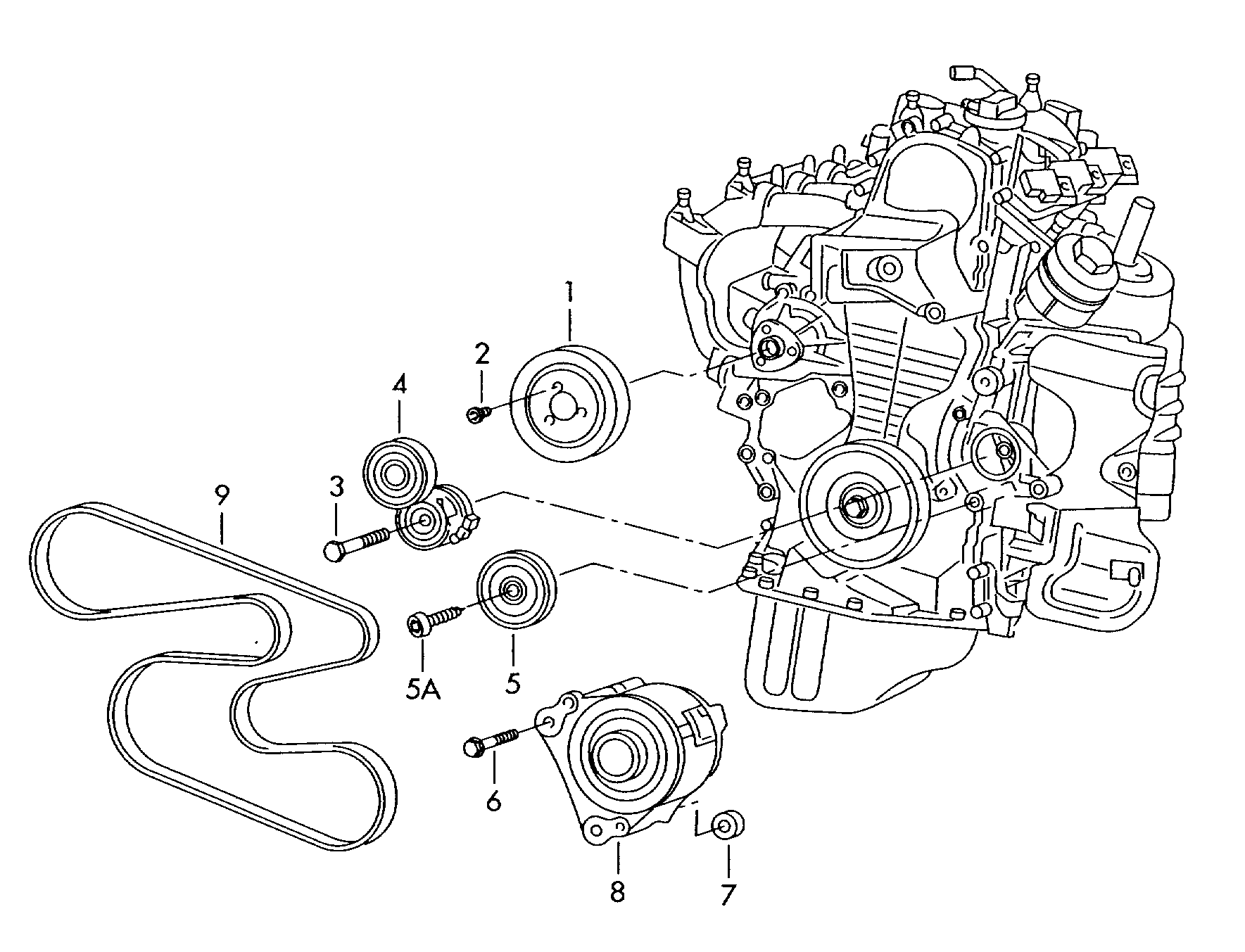 VW 03E 903 133 A - Intinzator curea, curea distributie aaoparts.ro