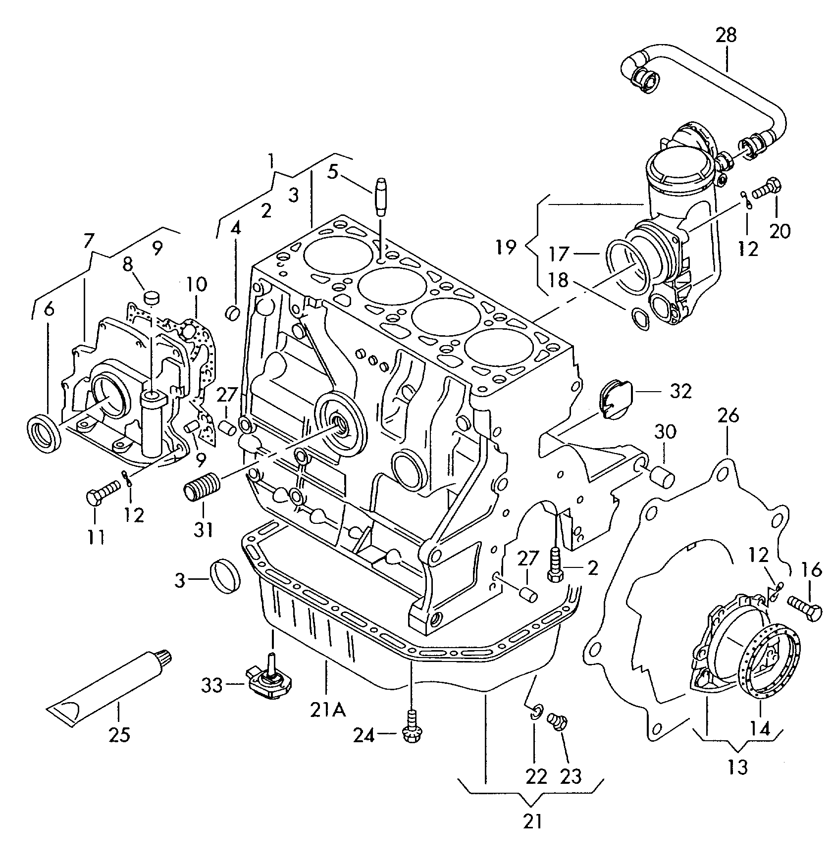 VAG 036 103 464AK - Separator ulei, ventilatie bloc motor aaoparts.ro