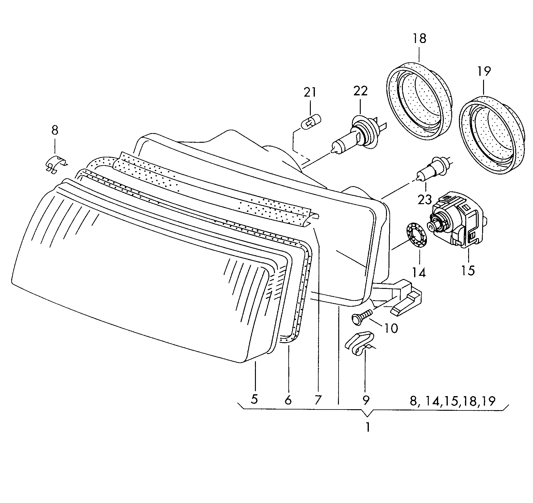 AUDI 1U0941295 - Element de reglaj,faruri aaoparts.ro