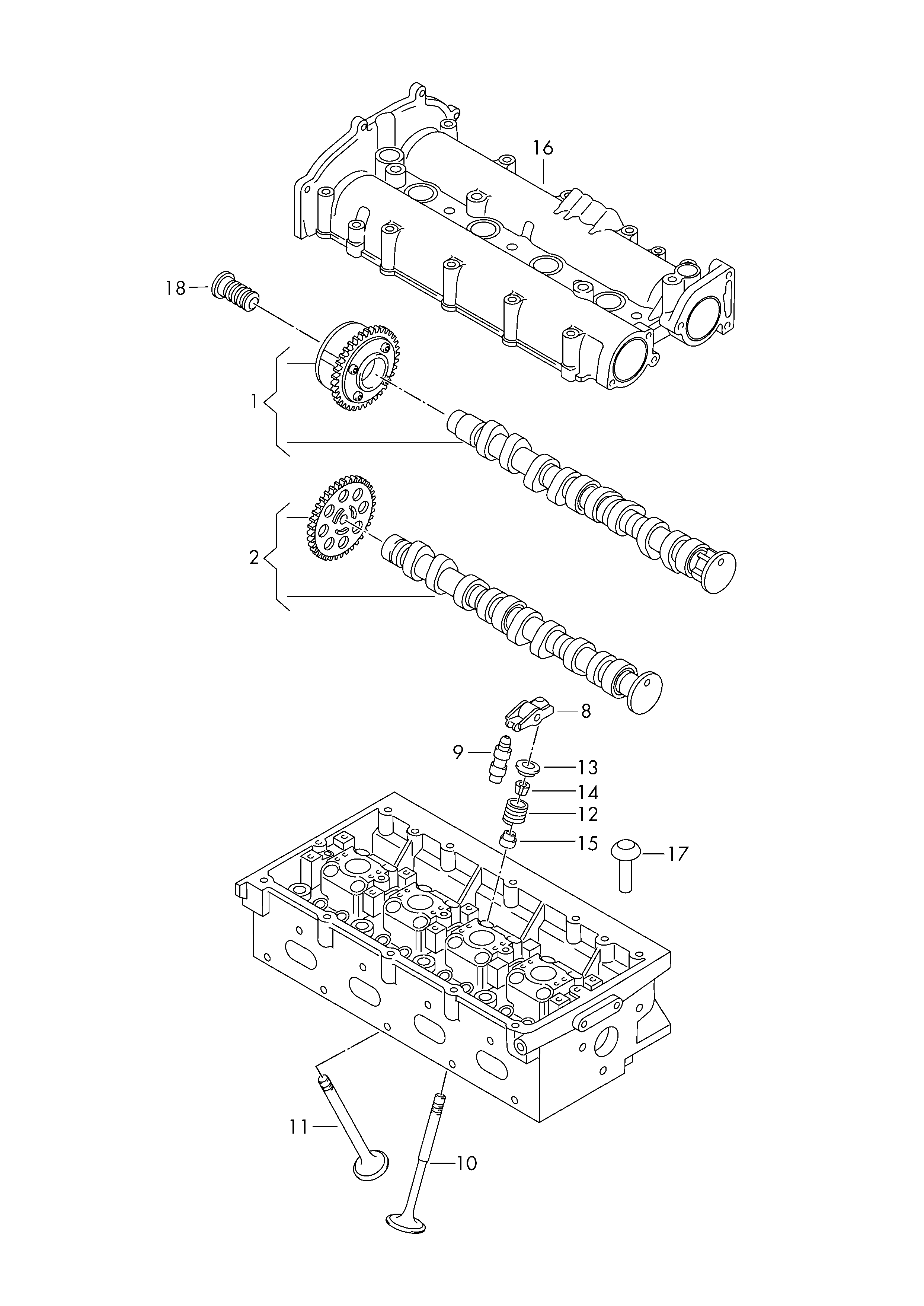 VAG 06E 109 409 L - Culbutor, tren supape aaoparts.ro