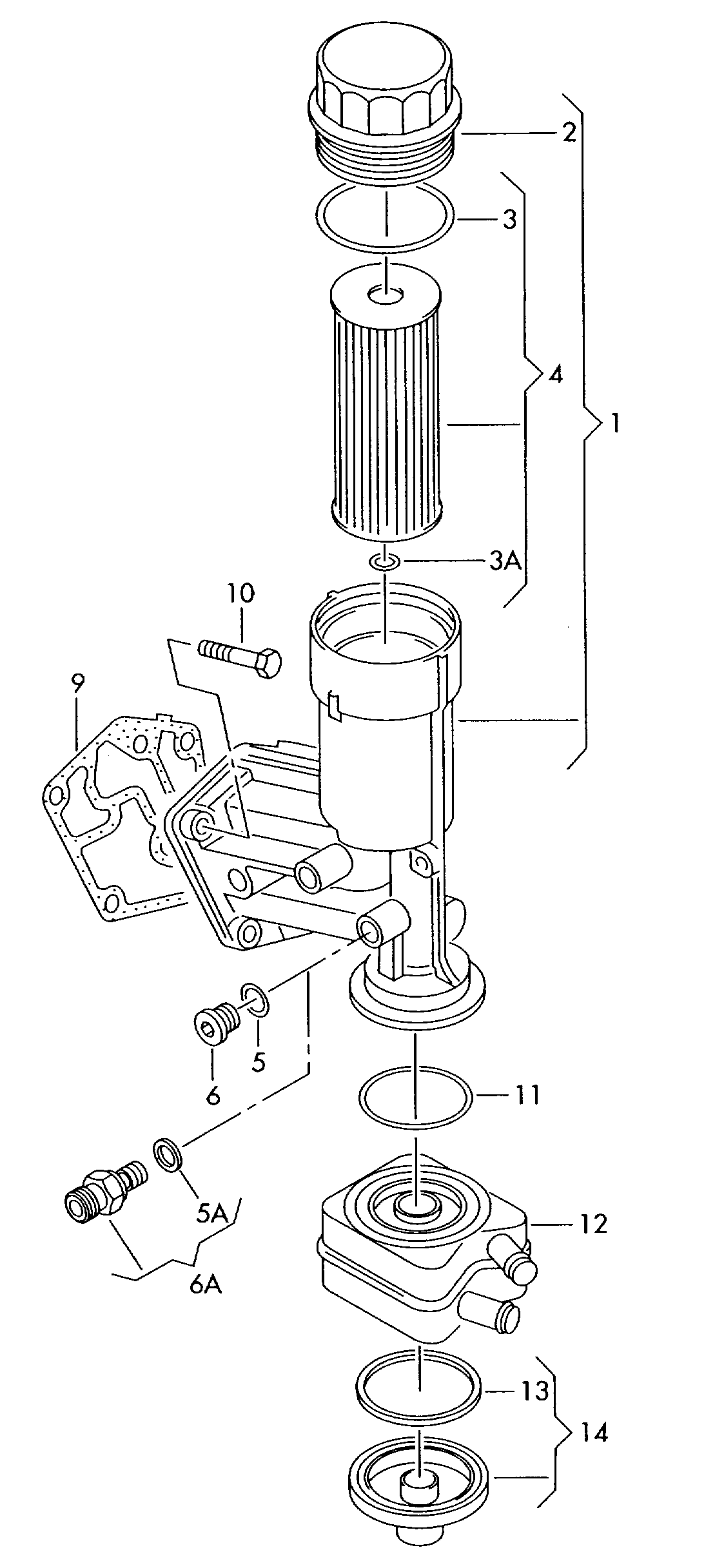 AUDI 038 117 021 E - Radiator ulei, ulei motor aaoparts.ro