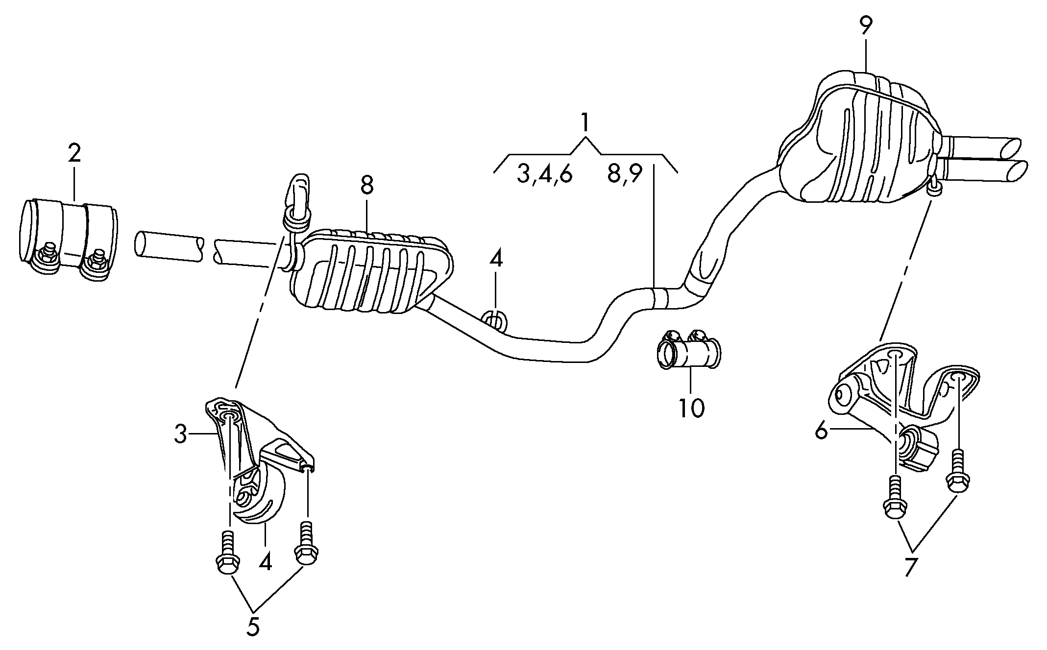 Seat 1K0253141F - Conector teava, sistem de esapament aaoparts.ro