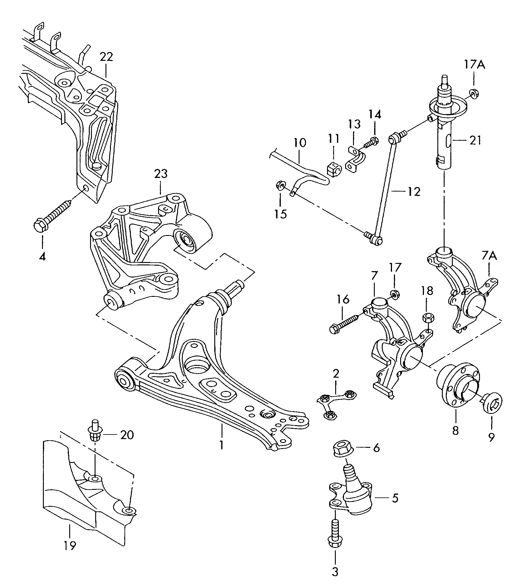 VAG 6Q0411303AD - Cuzinet, stabilizator aaoparts.ro