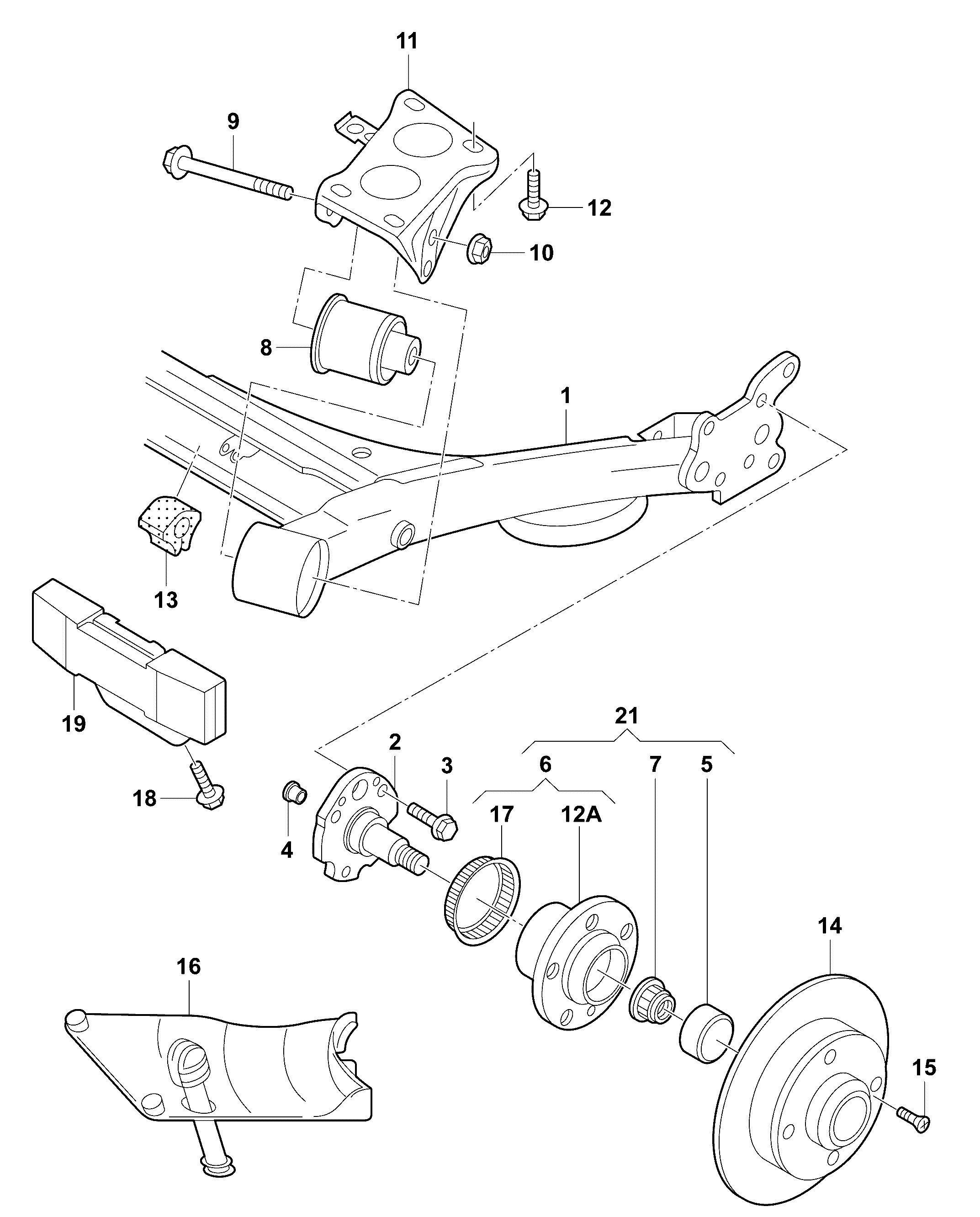 VW 6R0 501 541 A - Suport, ax aaoparts.ro