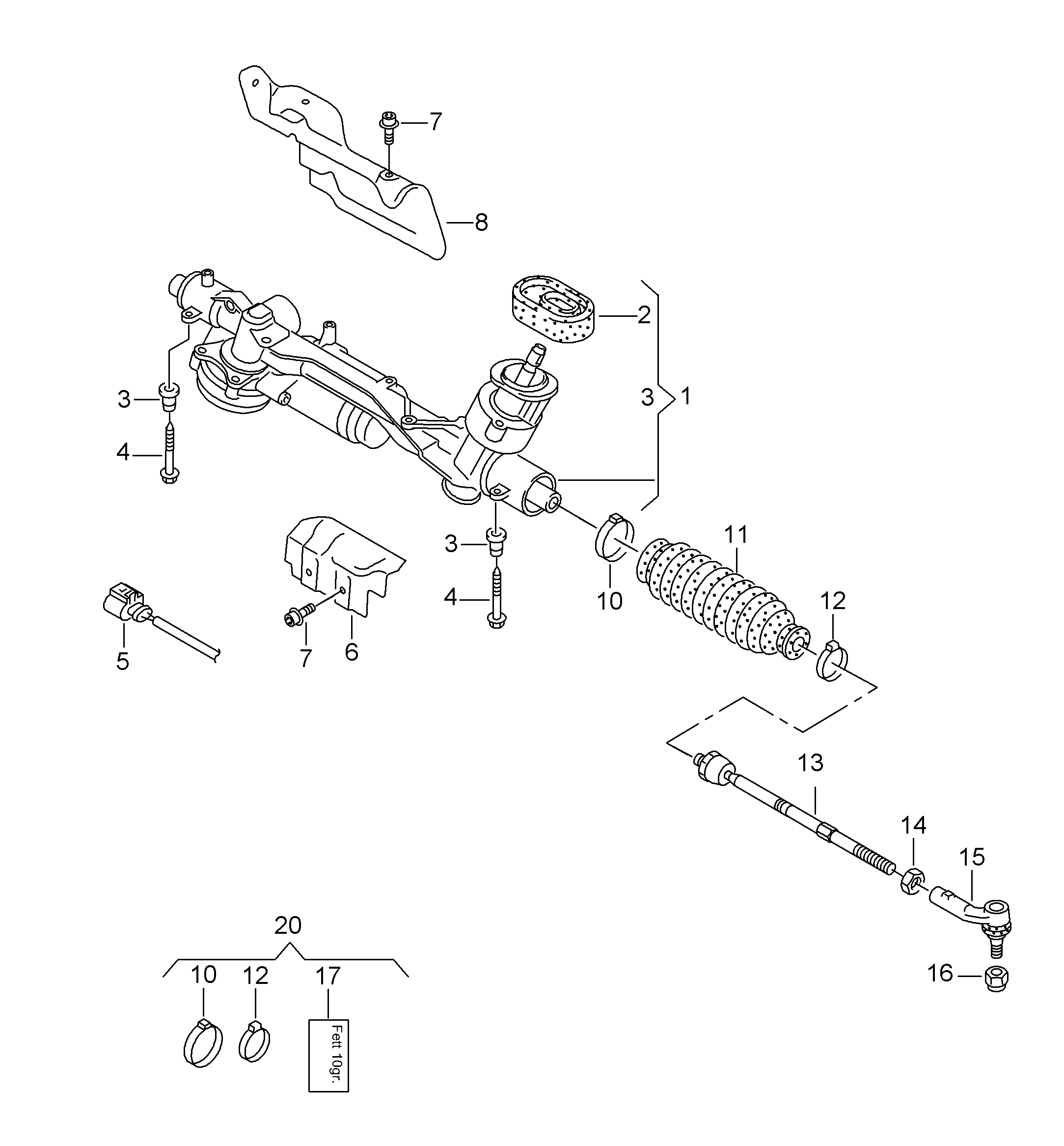 VAG N   105 524 02 - Set reparatie, suspensie aaoparts.ro