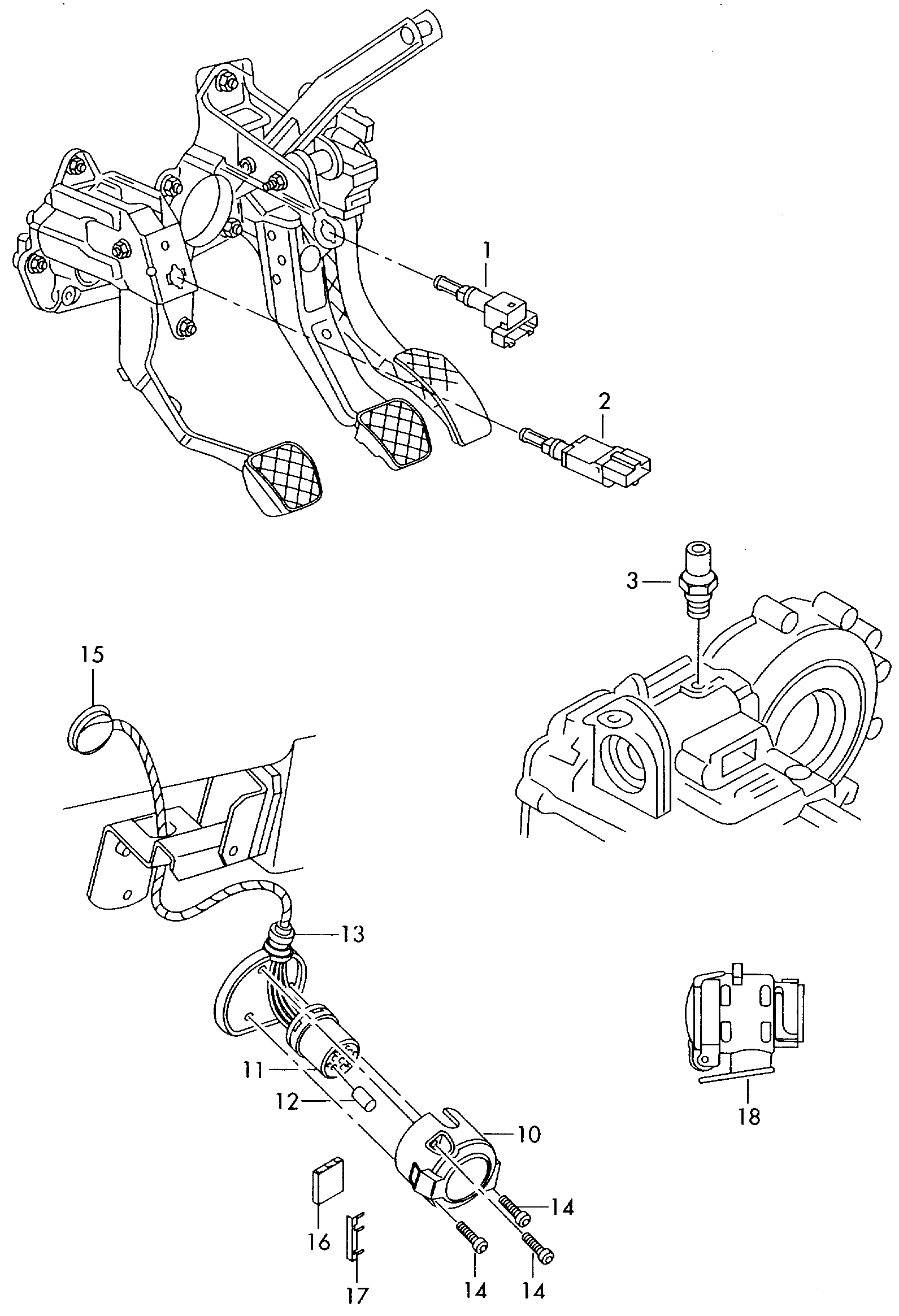 AUDI 1K0 945 459 A - Comutator lumini frana aaoparts.ro