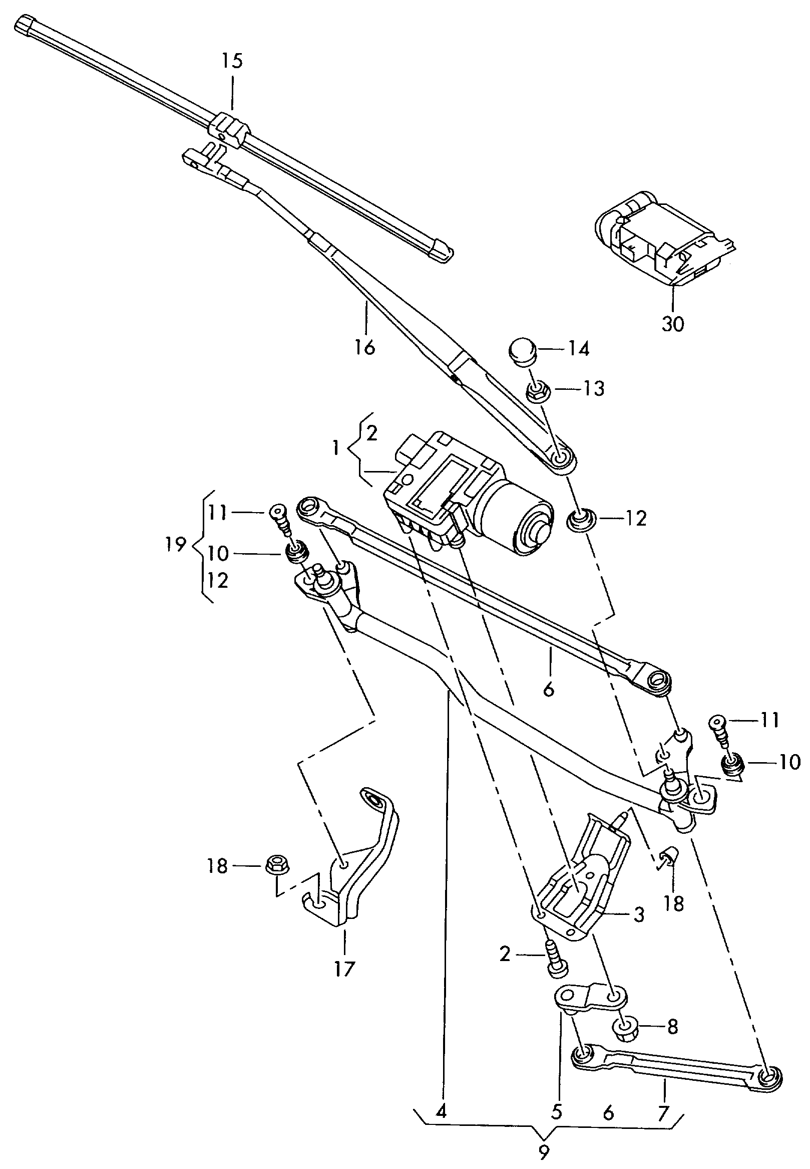 VAG 5JB998001 - Lamela stergator aaoparts.ro