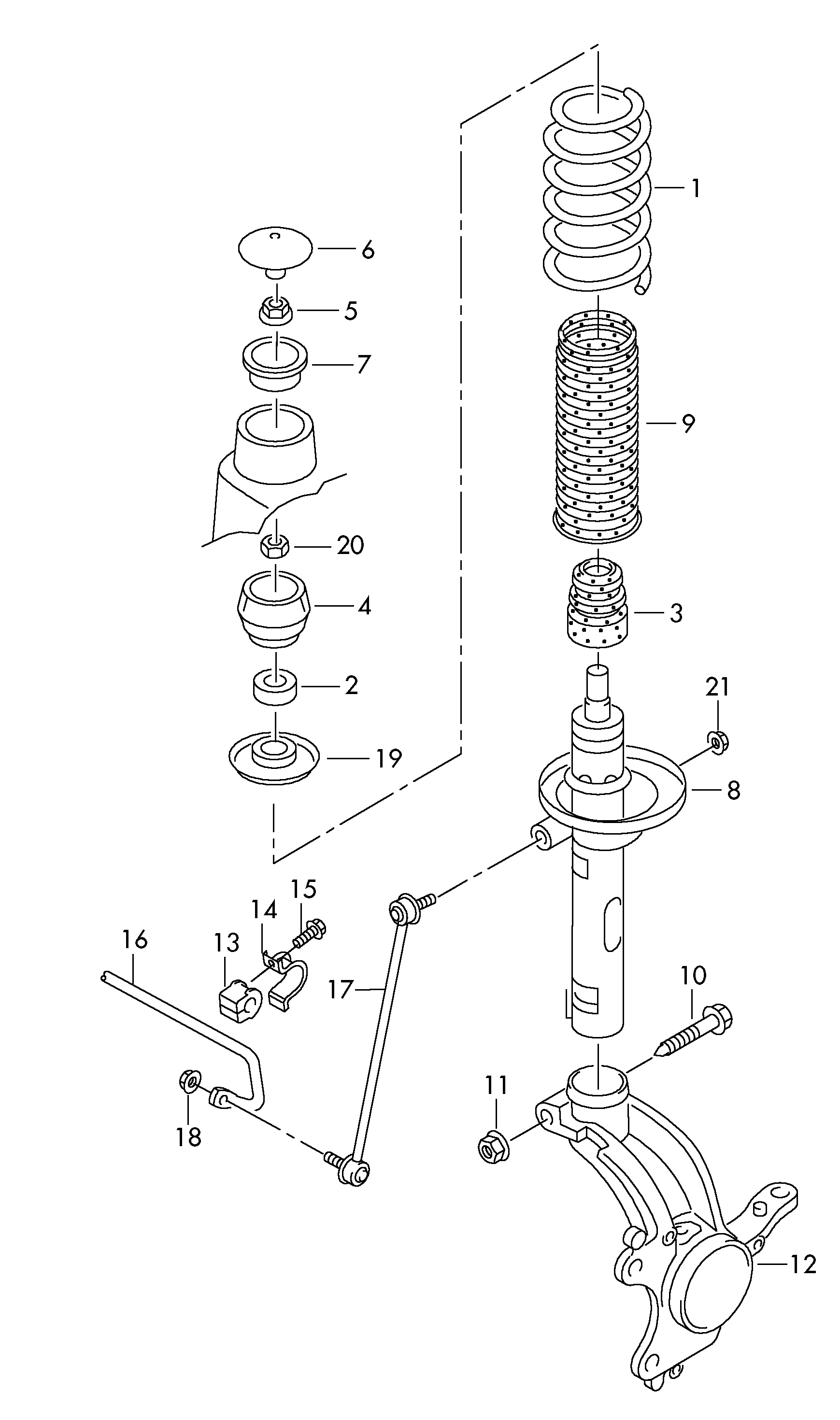 VW 6R0 411 315 A - Brat / bieleta suspensie, stabilizator aaoparts.ro