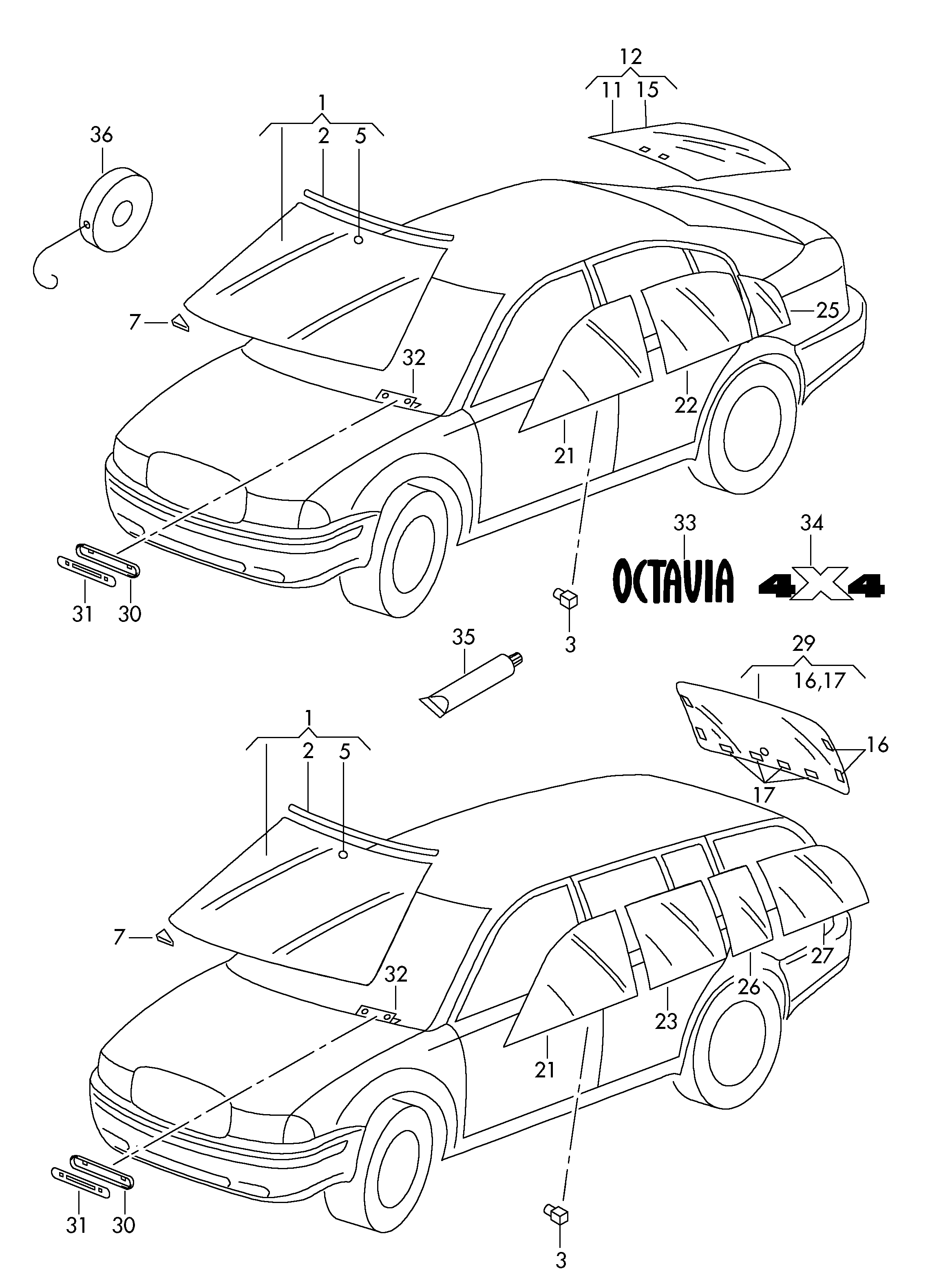 Skoda 1U0845011AH - Parbriz aaoparts.ro