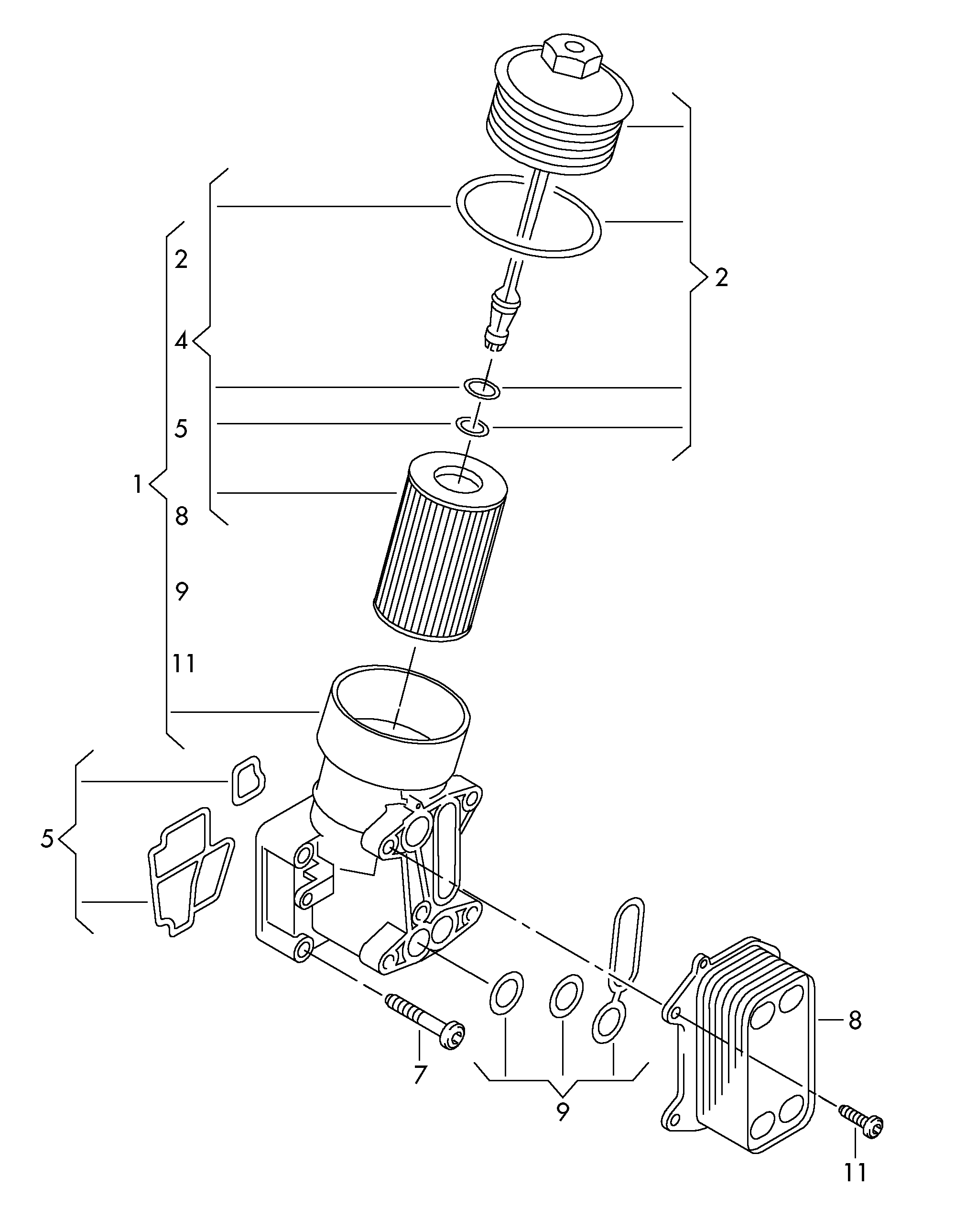 VAG 03L117021C - Radiator ulei, ulei motor aaoparts.ro