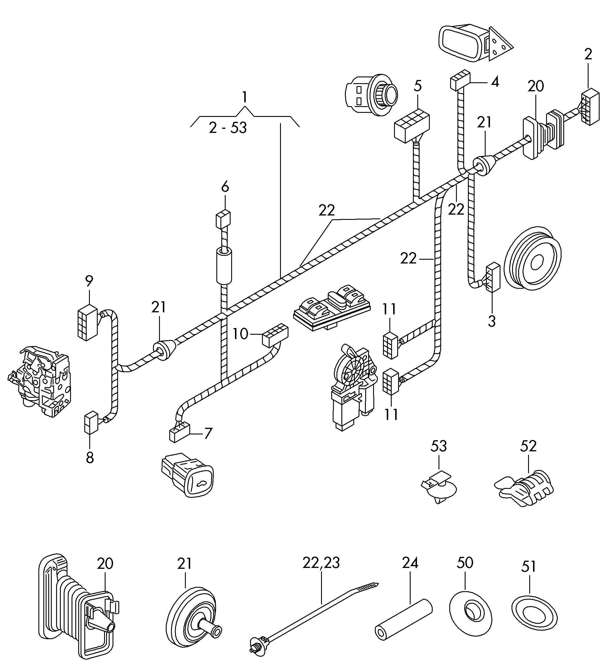 FEBI Bilstein 107153 - Set de reparat cabluri,usa aaoparts.ro