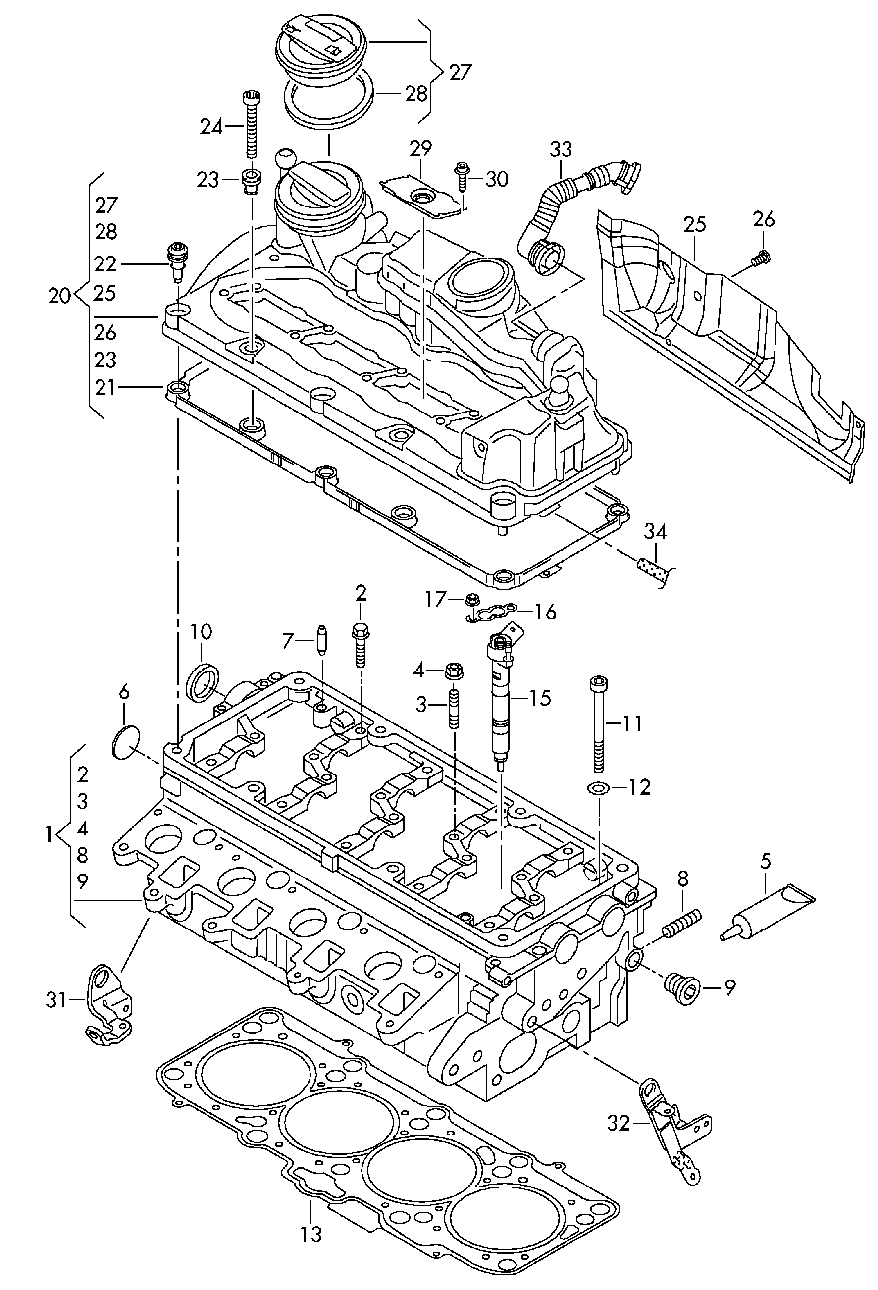 AUDI 03L 103 469K - Capac culbutor aaoparts.ro