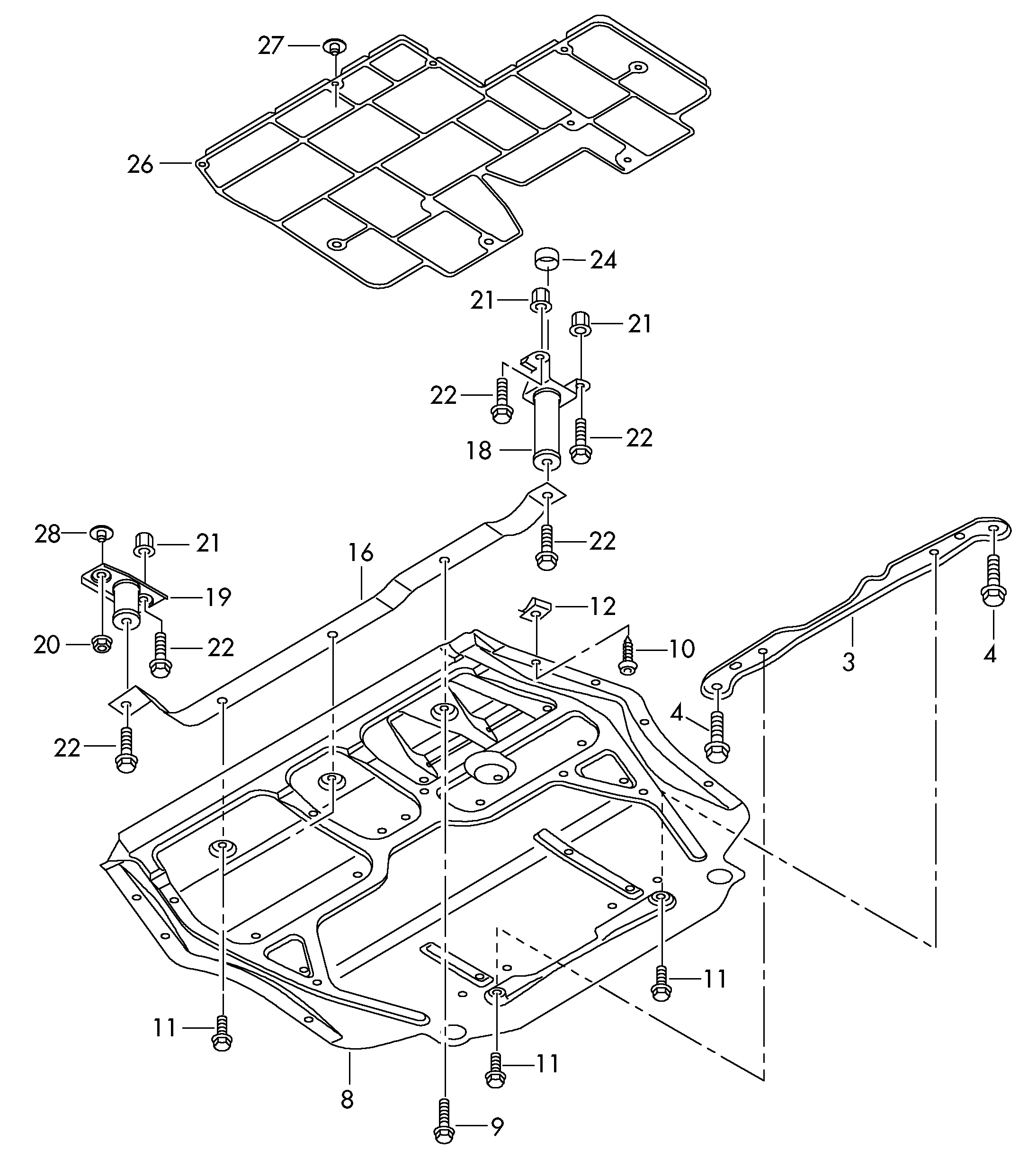 VAG 1K0018930J - Material amortizare zgomot, nisa motor aaoparts.ro