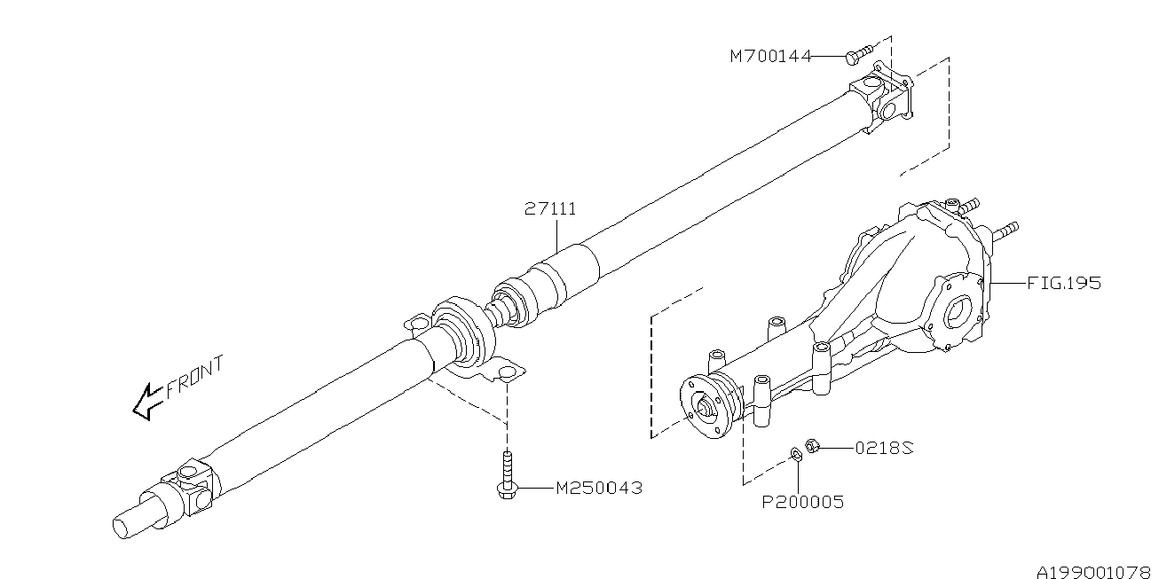 Subaru 27111SC020 - Suport, ax cardanic aaoparts.ro