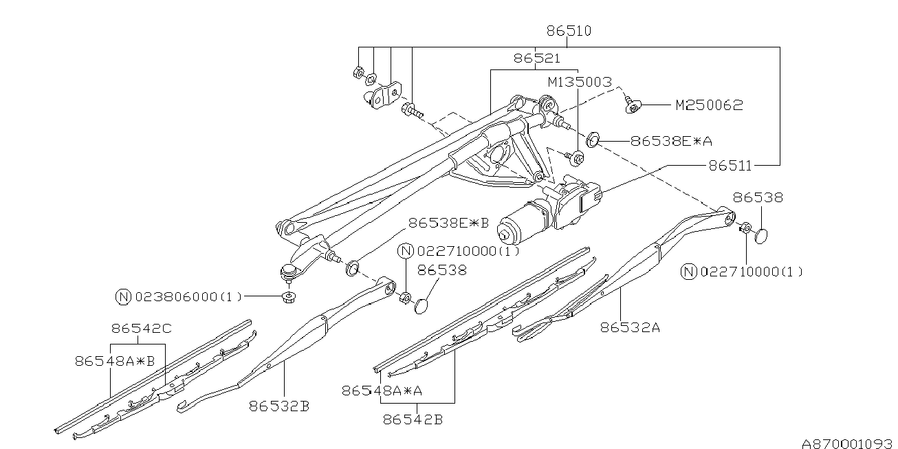 Subaru 86542AE020 - Lamela stergator aaoparts.ro