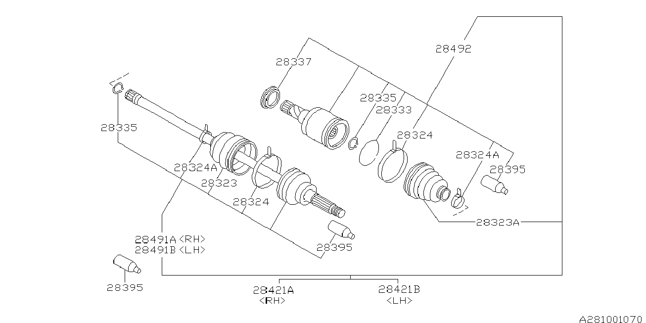 Subaru 28023-AA120 - Burduf cauciuc, articulatie planetara aaoparts.ro