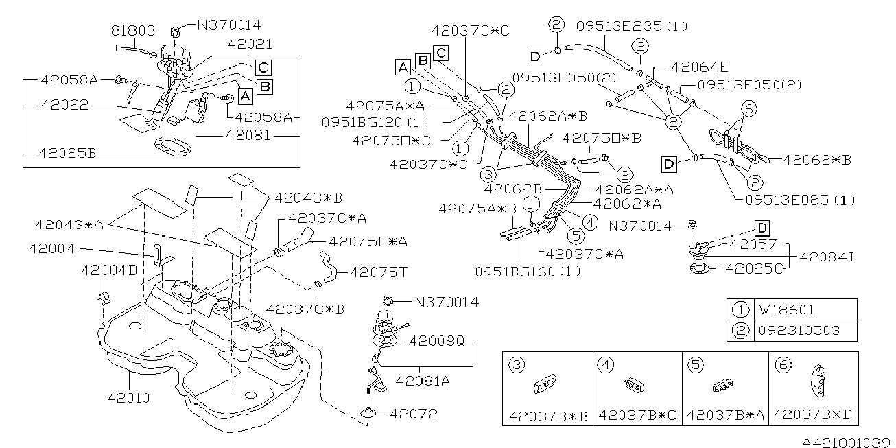 Subaru 42021AC013* - Pompa combustibil aaoparts.ro