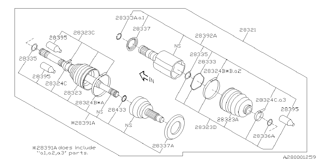 Subaru 28391-AJ002 - Set articulatie, planetara aaoparts.ro