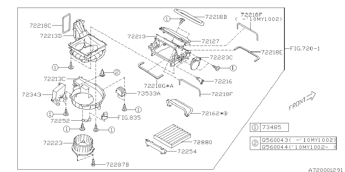 Subaru 72880-AJ000 - Filtru, aer habitaclu aaoparts.ro